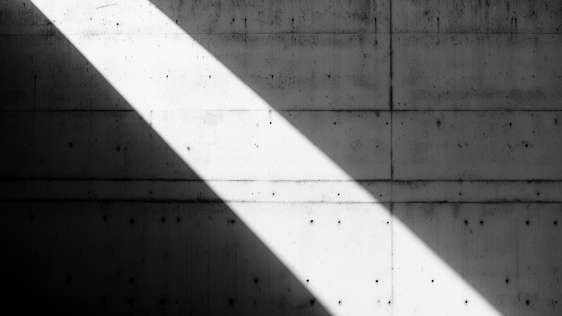 Architectural reference: concrete facade with diagonal shadow